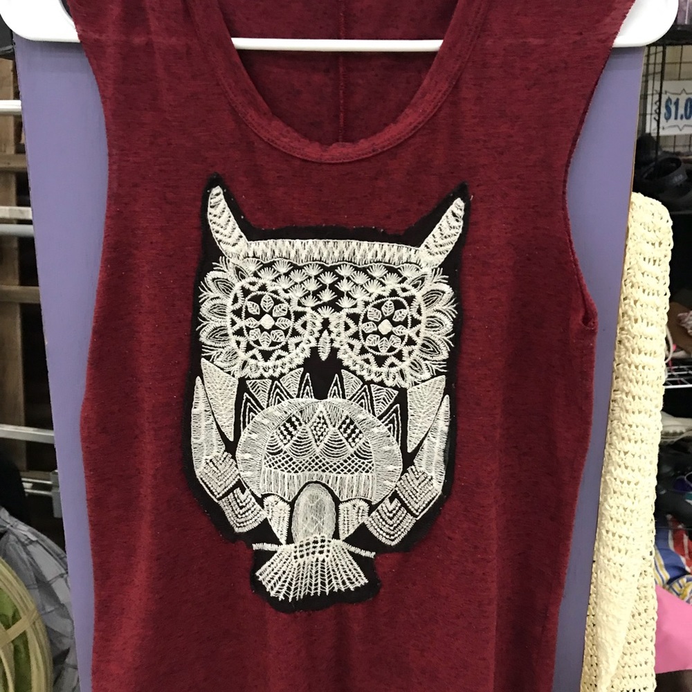 Mary Jane Sleeveless owl shirt